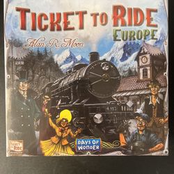 Ticket to Ride Europe Board Game, Days Of Wonder Alan R. Moon New Sealed