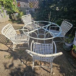 💥 VINTAGE Brown JORDAN patio Chairs And Table