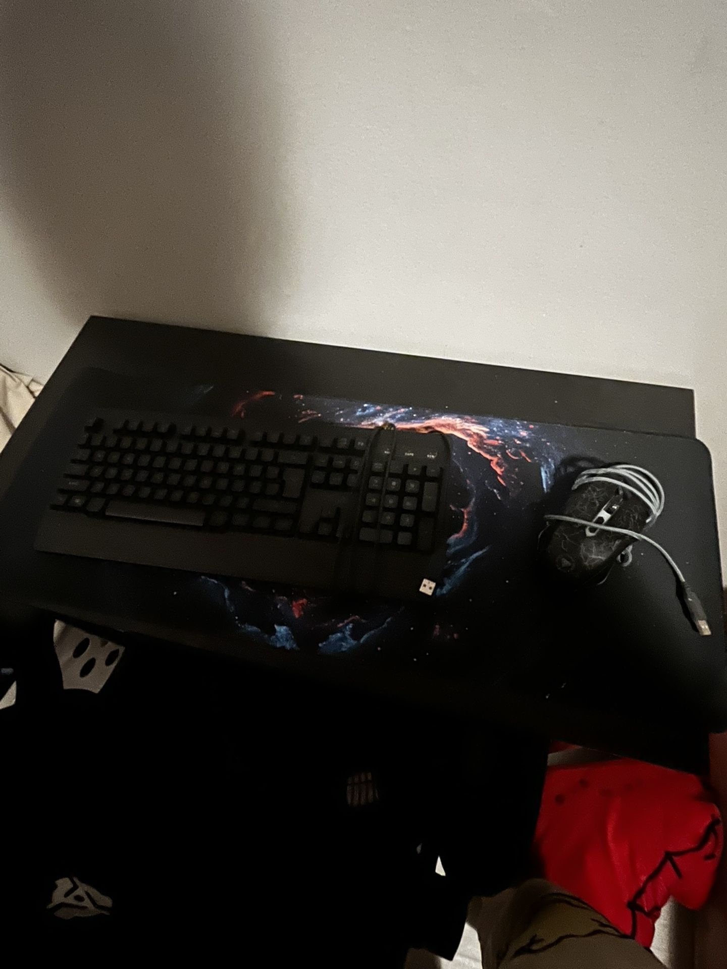 Wired Mouse and keyboard, and Mouse Pad.
