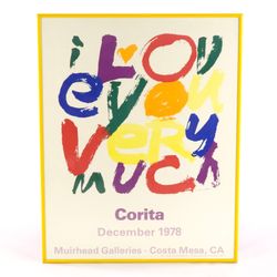 1978 Corita Kent I Love You Very Much Muirhead Gallery Poster Framed