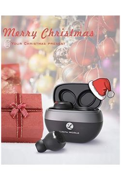 Wireless Earbuds, Linpa World T2 Upgraded Bluetooth 5.0 Wireless Earbuds with 35H Playtime, HiFi 3D Stereo Sound Wireless Headphones, Build-in Mic Bl