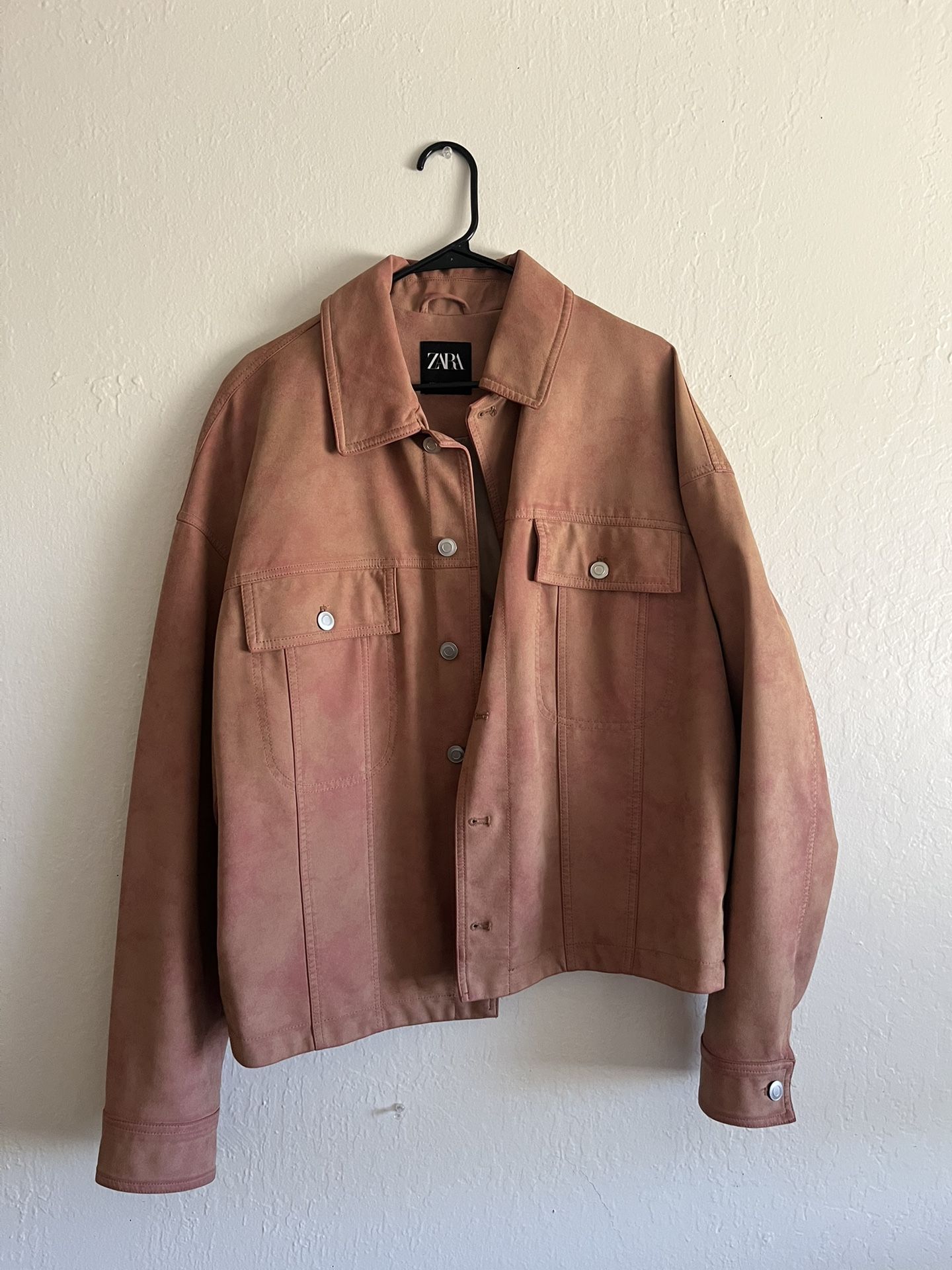 Leather Two Tone Jacket Sz - L