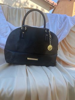 Anne Klein Black Dome Satchel Handbag