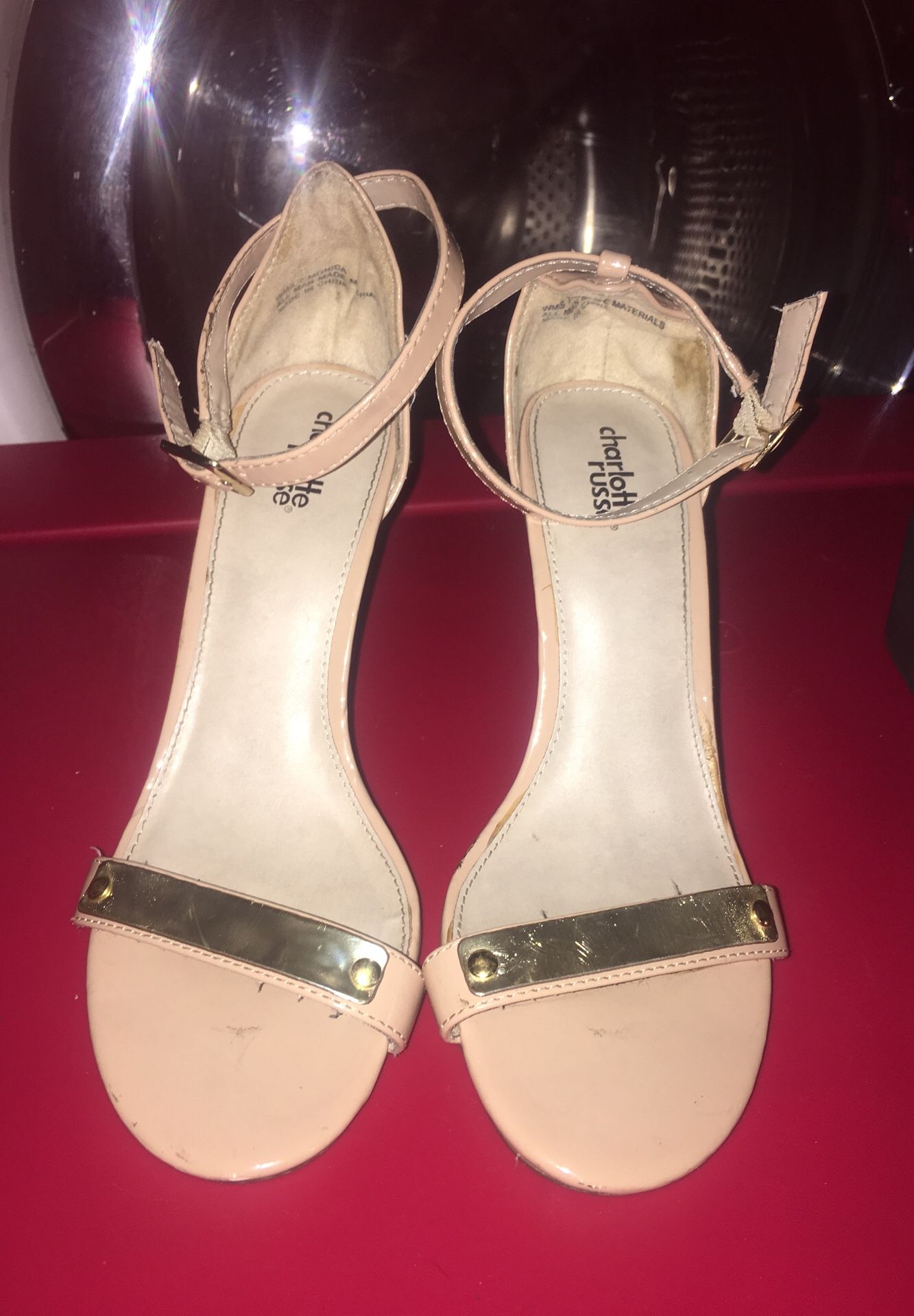 Beige heels