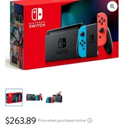 Used Nitendo Switch With 2 Joy Cons