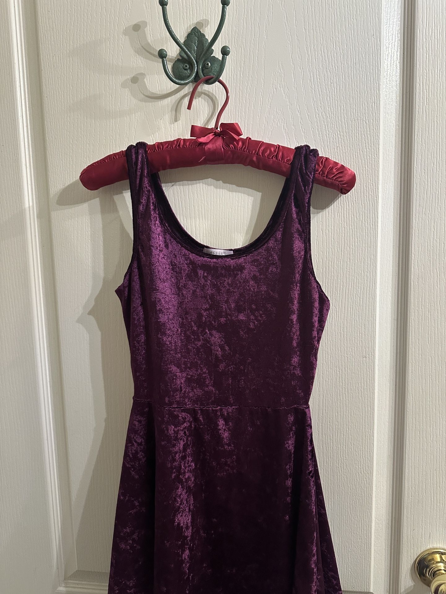 dELiA*s Purple Velvet Skater Dress