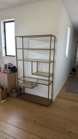 Gold shelving unit / $50 OBO