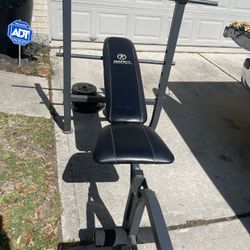 Bench With Wheights 