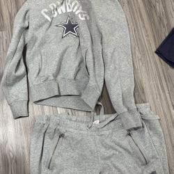 Victoria Secret Pink Dallas Cowboys Rhinestone Set hoodie and joggers XS