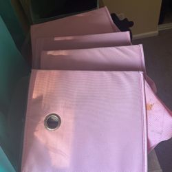 Pink cube Storage Bins (5) 
