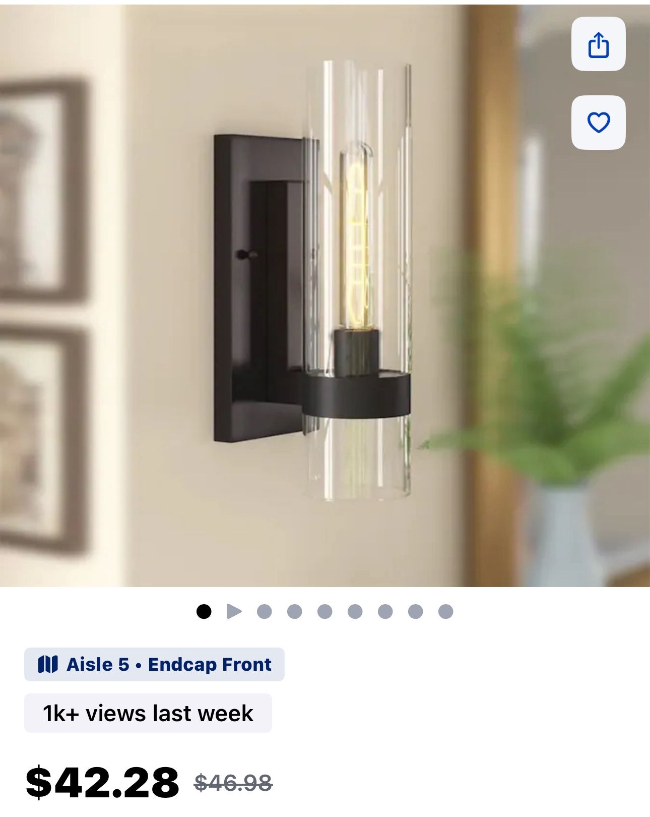 Light black wall Scone
