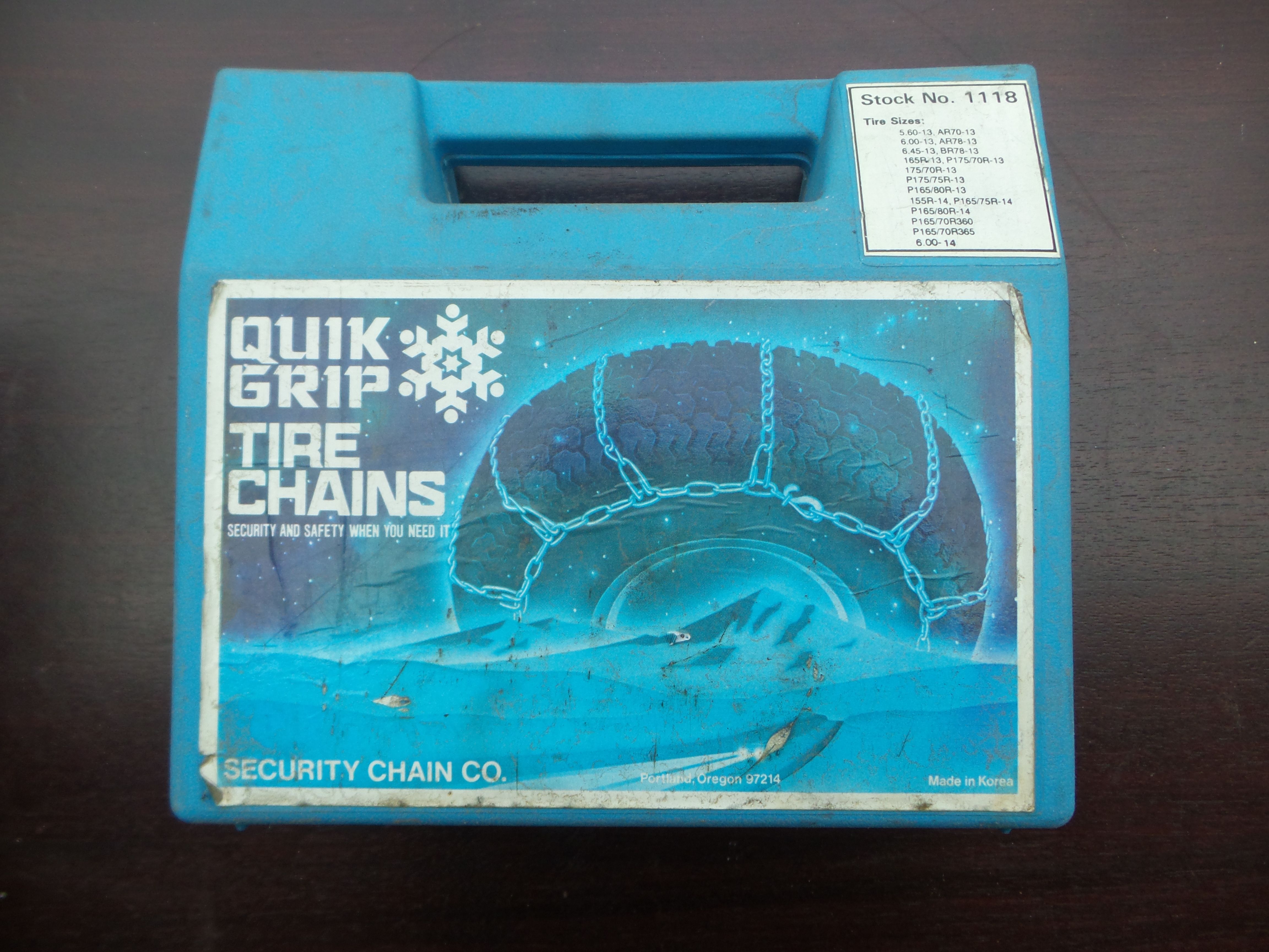 NEW Snow Chains 13 14 15 (Quick Grip)