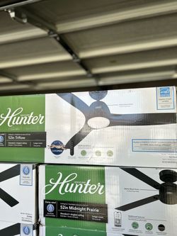 52in Hunter Ceiling Fan, Hunter Ceiling Fan, Ceiling fan with light, Ceiling Fan Black, Ceiling Fan Remote, Black ceiling fan, Indoor ceiling fan, Out