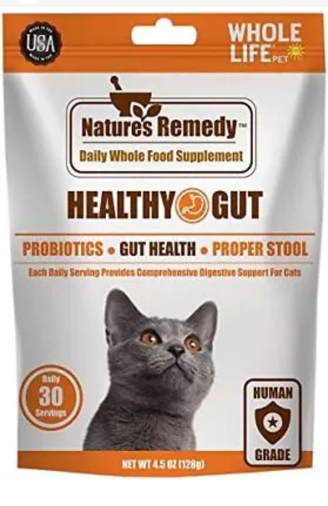 Life Pet Healthy Gut Daily Supplement for Cats – Probiotics with Pumpkin. Helps 