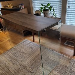 Side Table With Glass Legs
