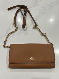 Michael Kors Saffiano Leather Chain Wallet Crossbody