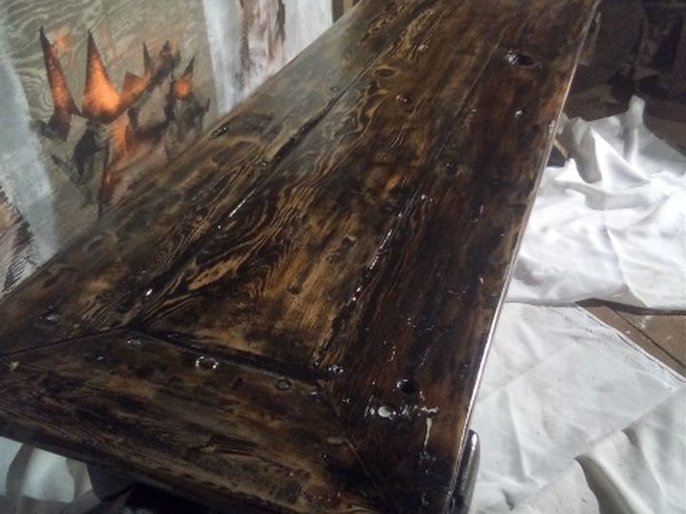 Custom Built Coffee Table Gothic  Dark Ages Style.