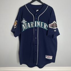 Seattle Mariners Kazuhiro Sasaki Baseball Jersey Mens 48 Blue Russell Athletics Authentic MLB