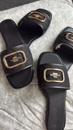 Coach Black Slide Sandals Women’s Size 42