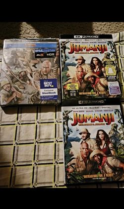 Jumanji: The Next Level OOP 4K / Blu-ray + Digital Steelbook RARE + FRRE 4K BLU