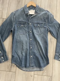 New Zara Denim Shirt Men M Size