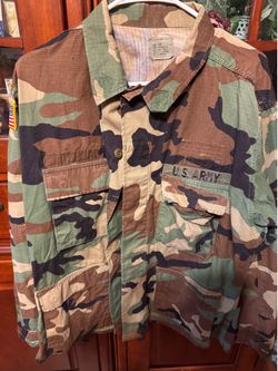 2 , large like new camo uniform shirts/ jackets
