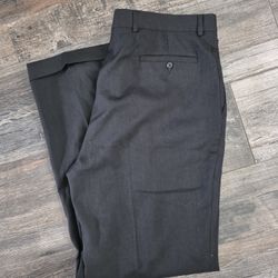 Mens Black Slacks Dress Pants 38x32