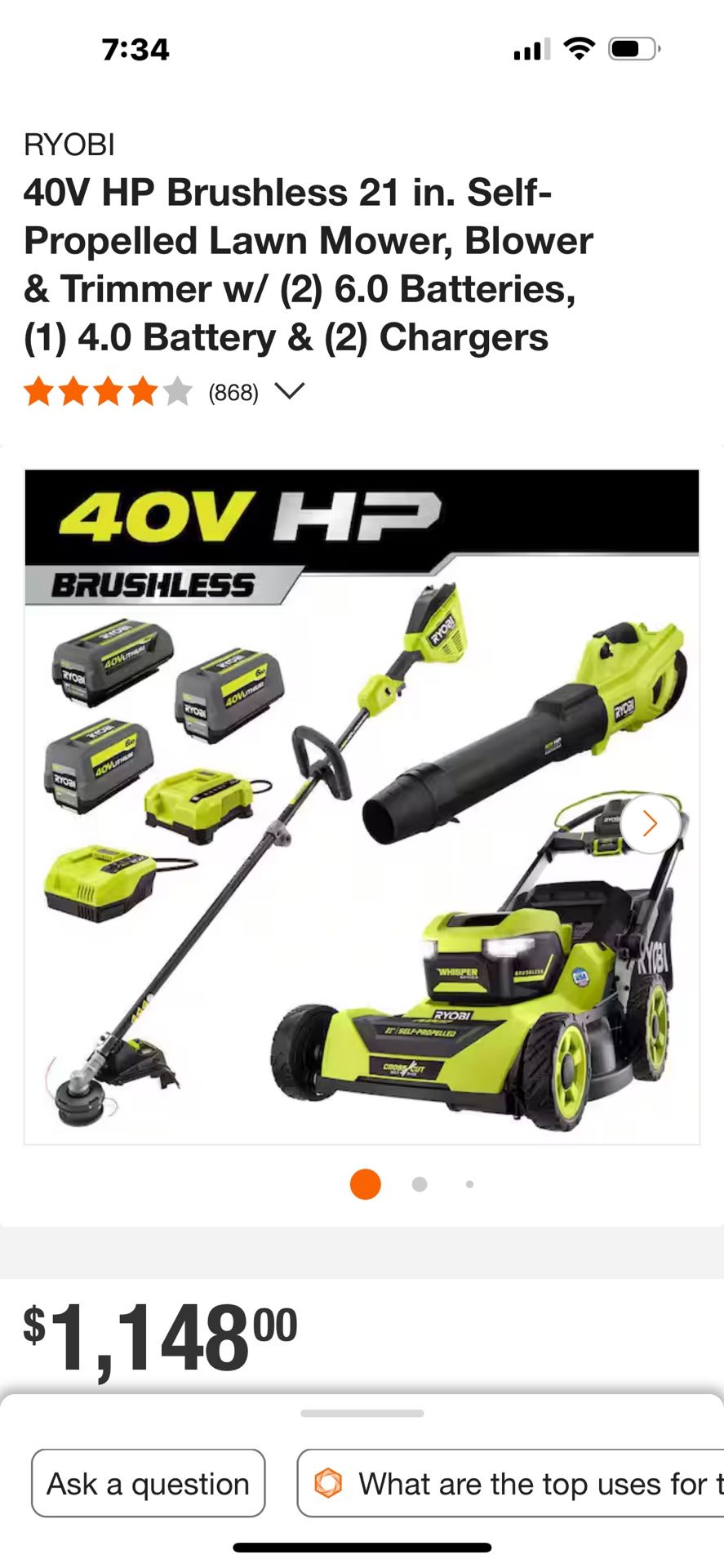 Ryobi Combo As Shown