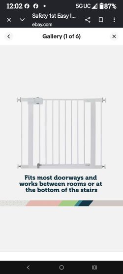 SF2 Safety 1st Easy Install Walk Through Gate, White - New / Unopened / Sealed - CL