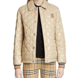 Burberry Women’s Heathfield Frinton Knit Cuff Quilted Jacket, Size XXS