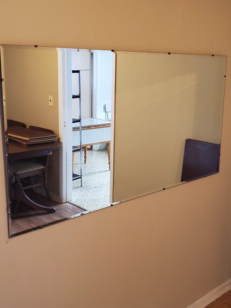 30" X 60 " Mirror,  1950s 