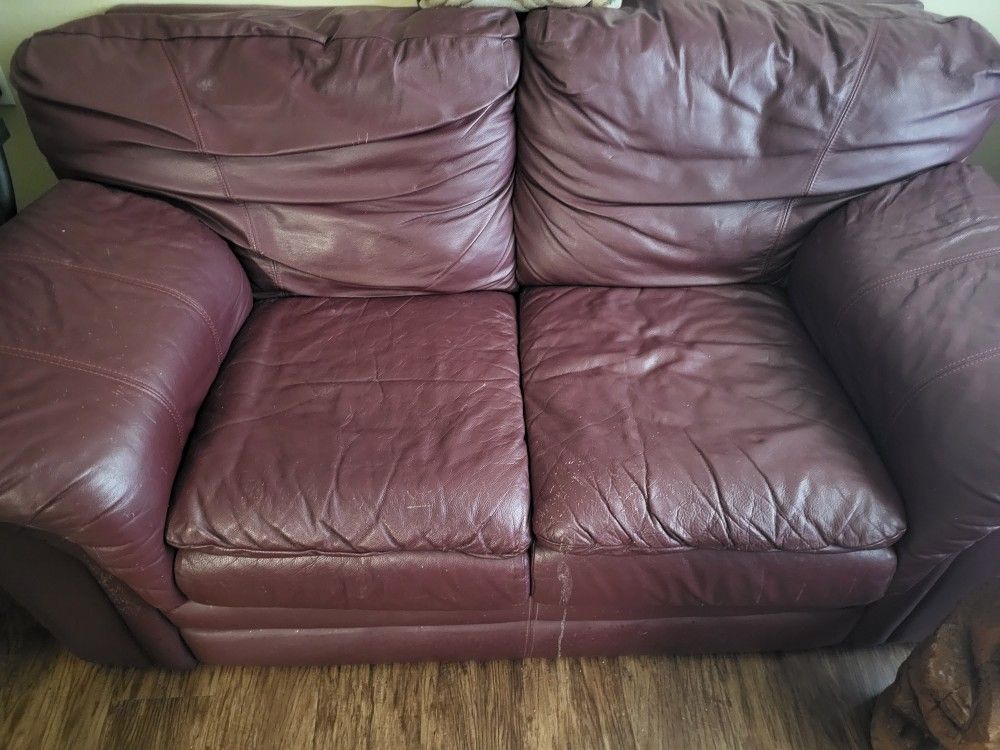 Vegan, FauxLeather Love Seat PICK UP ONLY
