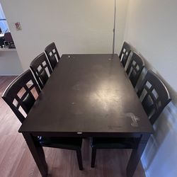 Free dining table with 6 chairs