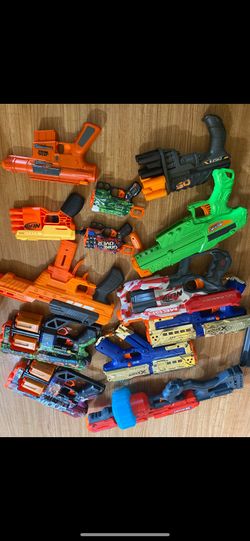 All Nerf Guns And Bullets With Them Toys For Kids 