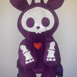 Skelanimals jack the rabbit purple plush backpack (VERY RARE)