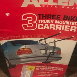 3 bike trunk mounted carrier