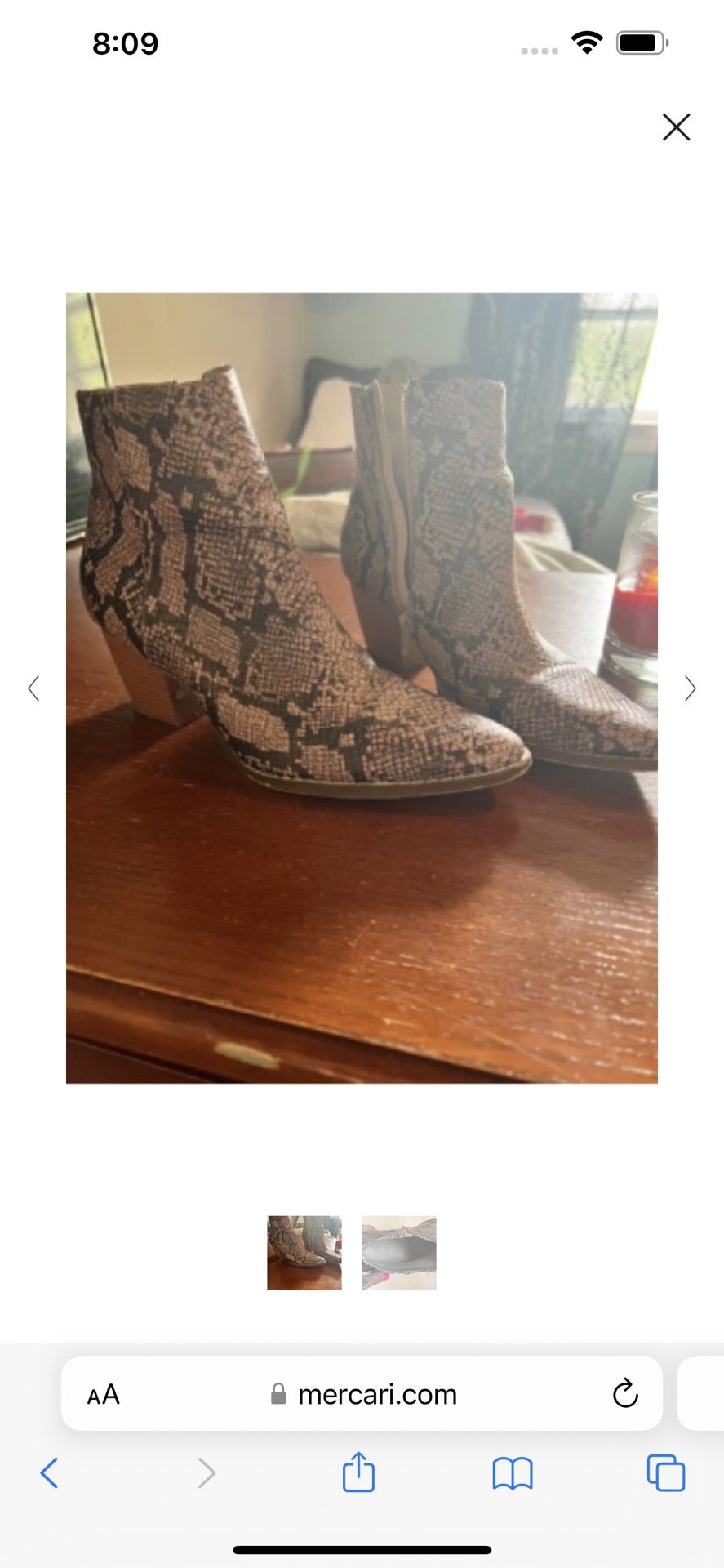 Snakeskin Style Boots
