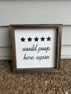 would poop here again bathroom wall decor 