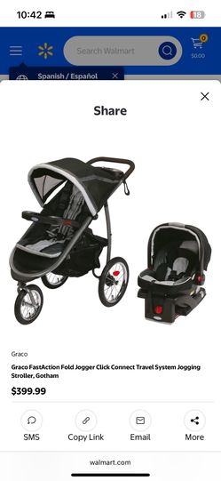Graco FastAction Jogger Stroller With Car Seat