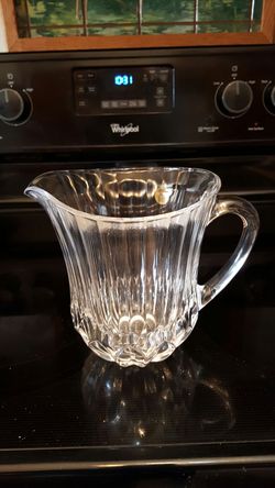 Lead Crystal Pitcher with Label