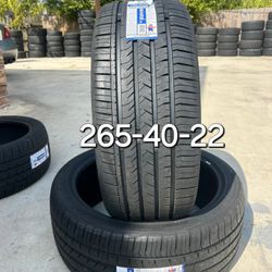 4 New P2654022 Lionsport 106V Tires with free Install mount & balance 265-40-22