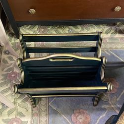 2 Pc Set Stool / Antique Magazine Holder