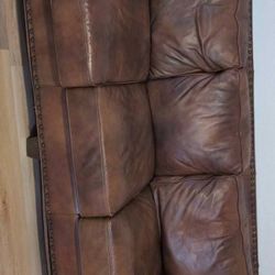 Brown Leather Couch