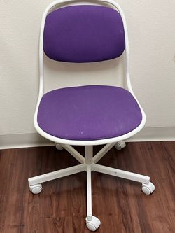 2 gray + 1 purple desk chairs with wheels-$35 for all 3 chairs