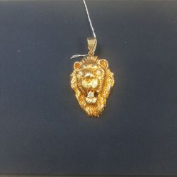 Lion Pendant 14k Yellow Gold 49.40g 
