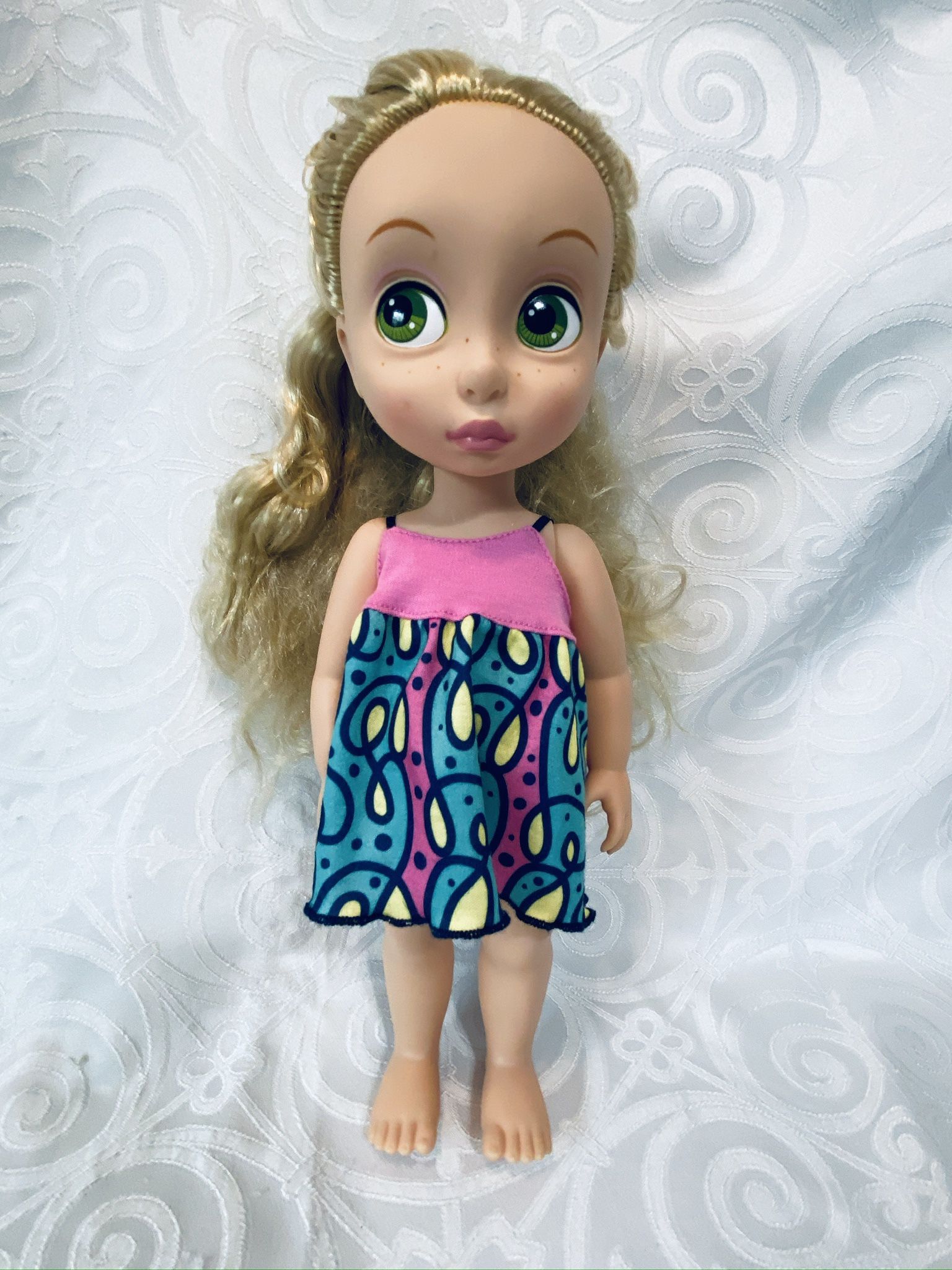 Disney Store Animators Collection Rapunzel 16" Toddler Doll With Sun Dress VGUC