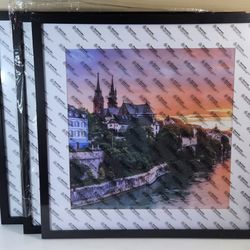Poster Palooza 20x20 Contemporary Black Wood Picture Rect Frame #996