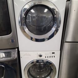 Frigidaire Front Load Washer And Stackable Gas Dryer Set 