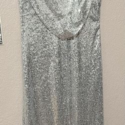 Silver Sequin Mermaid Dress