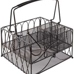 Gourmet Basics by Mikasa Loop Picnic & Buffet Plate Napkin and Flatware Storage Caddy 
